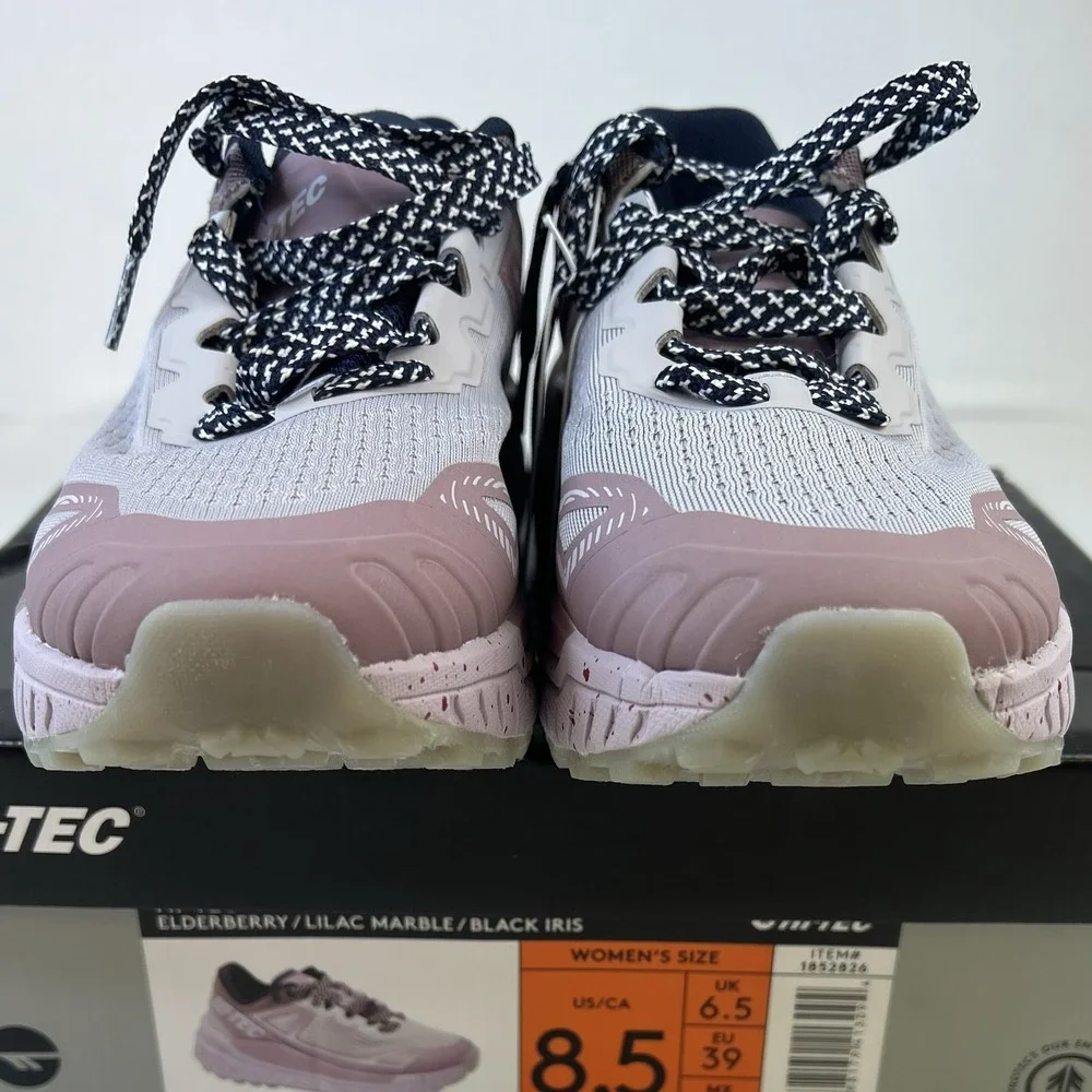 Hi-Tec Elderberry-Lilac Sneaker Women 8.5 Marble Black Iris Sneakers Running Sho